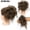 Clear, variant on LHWEN Synthetic Messy Scrunchies Elastic Band Hair Updo Hairpiece Fiber Natural Beauty Salon Straight Hair Fun Lace Wavy Curls Braided Hair Synthetic Hair bohon Perfect for Party Everyday