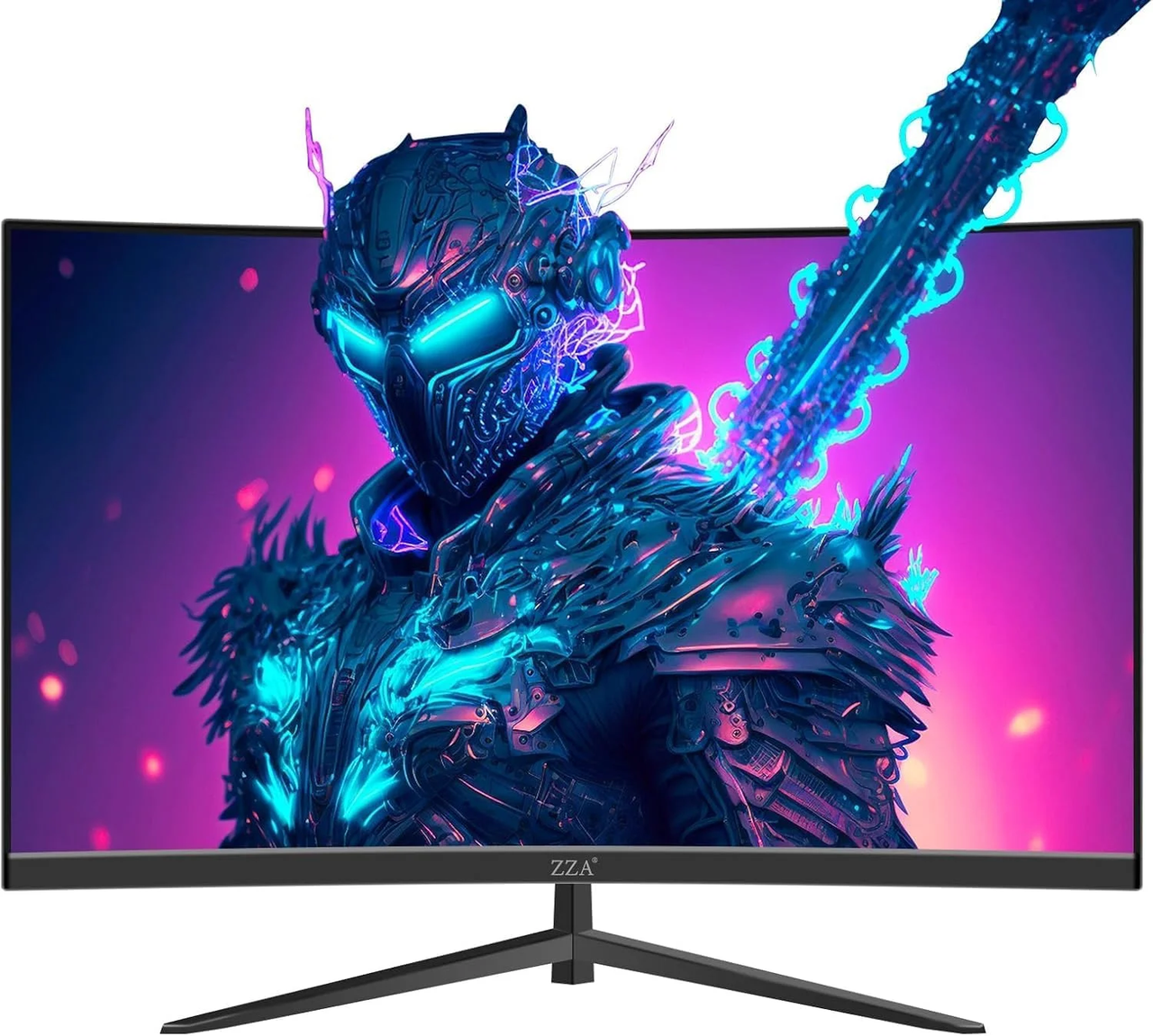 ZZA 32" Curved Gaming Monitor 240Hz FHD 1080p Ultra Slim PC Monitor with HDMI, DP, USB & Headphone Ports – High Refresh Rate Wide Angle Immersive Screen for Desktop Gaming