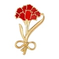 thumbnail image 2 of Broche de clavel rojo Yinane para regalo del día de la Madre, broche decorativo elegante, 2,8 cm x 4,7 cm, 2 of 8