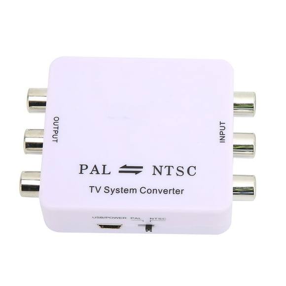 PAL/NTSC Format Converter, Portable Wear-resistant Flexible NTSC PAL Mutual Converter for DVD Players for VCRs for Video Monitors for Recorders for Camcorders