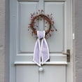 thumbnail image 4 of Wreath Sash for Front Door, Wreath Satin Sash Garland Ribbon Accessories, Wave WreathSash for Front Door Holiday, for Wreaths Yard Doorway Indoor Outdoor Bow Bridal Shower Home Decor, Purple, 4 of 6