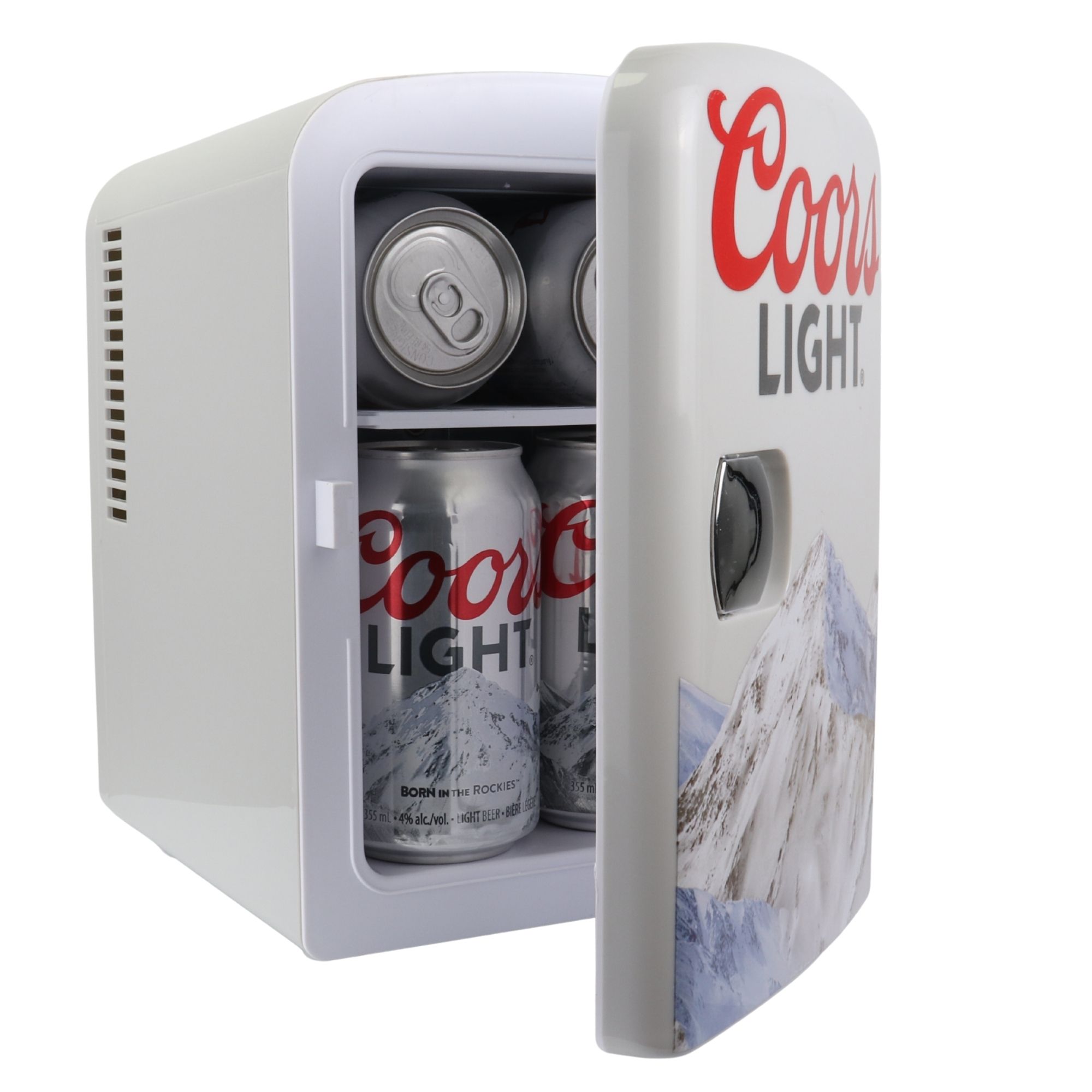 Coors Light 6 Can Mini Fridge 4L Mini Electric Cooler Travel Compact Portable 12V Car Cooler Gray - image 2 of 7