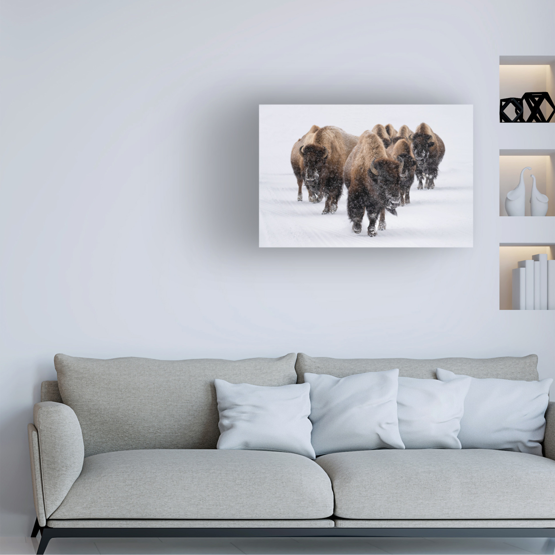 Trademark Fine Art Susanne Landolt The herd Canvas Wall Art