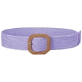 thumbnail image 2 of Zwiiyzr Womens Belt Solid Color Retro Elegant Adjustable Belt Buckle Simple Waist For Girls Ladies Christmas Holiday Gifts Purple Free Size, 2 of 4