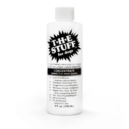 Dog Coat Leave In Conditioner Detangler The Stuff Penetrates Mats and Tangles (4 ounce Concentrate)