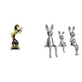 thumbnail image 1 of Figura decorativa de escritorio: estatua de caballo, escultura ornamental de resina y cerámica, figura sentada, ideal para escritorio, estantería, dec, 1 of 8