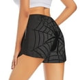thumbnail image 3 of Haiem Black Spider On Web 1 Women's 2 in 1 Running Shorts - Lightweight Athletic Workout Gym Yoga Breathable Sports Shorts Liner with Phone Pockets-Large, 3 of 9