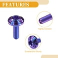 thumbnail image 6 of 1 Set 1/4" M6 Universal Car Anti Theft License Plate Screws Car Frame Holder with 4 Washers Deep Purple, 6 of 7