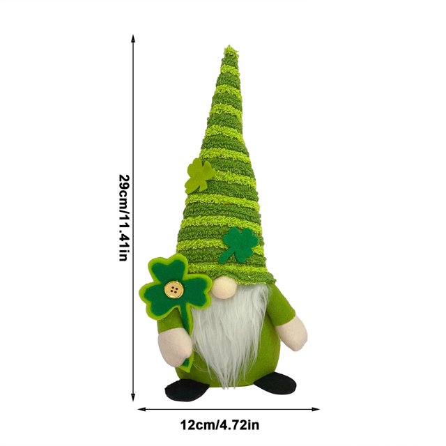 Riforla St. Patrick's Day Decoration Green Doll Rudolph Ornament Doll C