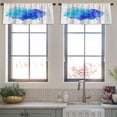 thumbnail image 4 of LALILO Kitchen Curtain Valance Colorful Watercolor Stain Rod Pocket Window Curtain 52"x 18" Set of 2, 4 of 7
