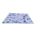 thumbnail image 2 of Ahgly Company Machine Washable Indoor Rectangle Abstract Blue Modern Area Rugs, 2' x 5', 2 of 4