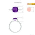thumbnail image 4 of ANGARA Natural Cushion 2.5 ct Amethyst Cocktail Ring with Bezel Diamonds in 14K White Gold for Women (Size-8mm) | February Birthstone, Anniversary, Jewelry Gift for Women | Natural Amethyst Ring, 4 of 8