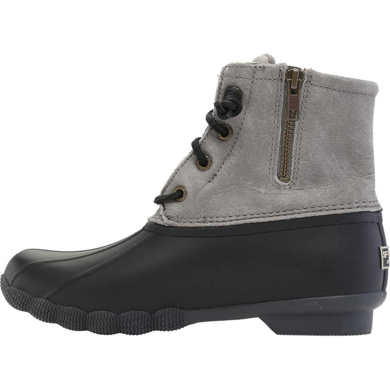 Black and gray sperry duck boots top