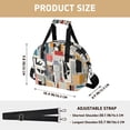 thumbnail image 2 of Newspapers Collage Insulated Lunch Bag Reusable Quilted Lunch Box Waterproof Leakproof Lunch Container, 2 of 7