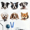 thumbnail image 2 of Six Breeds of Puppies Wall Stickers, sacinora DIY Dog Wall Decals Pomeranian Bichon Frise Husky Border Collie French Bulldog Shiba Inu Removable Vinyl, 2 of 4