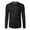 Black, variant on Men's Long Sleeve Curved Hem T-Shirt - Solid Color, Round Neck, Stretch Fabric for Casual & Sports Wear