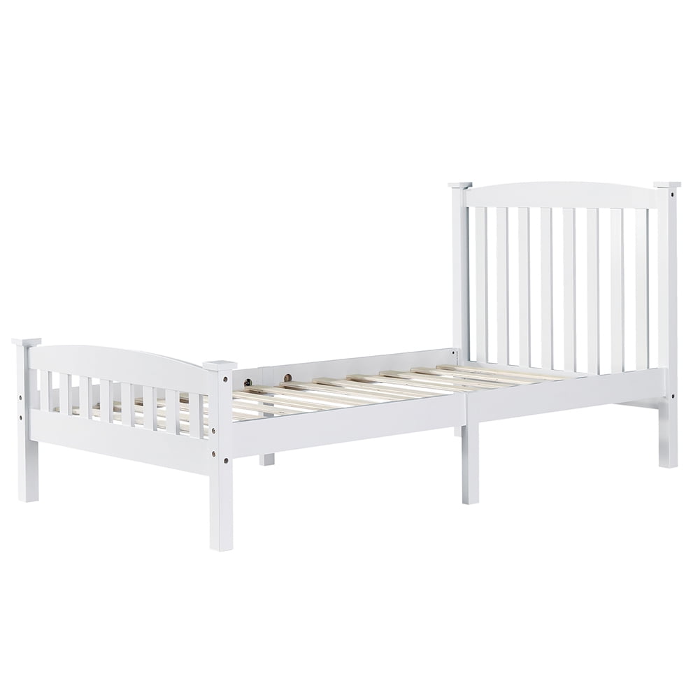 Kadyn Twin Over Twin Bunk Bed, Over Twin Bunk Bed with Headboard, Modern Bunk Bed Frame for Kids Adults, White