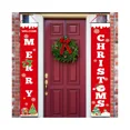 thumbnail image 2 of Pancarta navideña Sayala - 2 piezas de letrero de bienvenida para puerta de porche con mensaje "Merry Christmas" - Pancartas colgantes de decoración navideña roja, 2 of 5
