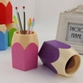 thumbnail image 2 of Jierger 3pc Pencil Shaped Pen Holders,Pencil Storage Organizer,Cute Desktop Pen Cup,Makeup Brush Container,Pencil Pot,Cartoon Stationery Rack,Creative Stationery Storage,for Office Home Decoration, 2 of 9