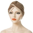 thumbnail image 2 of Womens Fashion Elastic Solid Color Comfortable Cap Beaded Large Cap for Women, 2 of 4