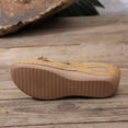 thumbnail image 6 of Hurxie Mary Jane Square Toe Black Ballet Flats for Women Comfortable Ankle Strap Casual Slip On Flats Brown 38, 6 of 8