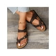 thumbnail image 3 of Summer Beach Sandals - Adjustable Buckle & Comfortable Cork Footbed for Women, 3 of 7