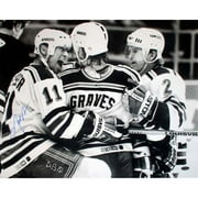 Mark Messier Autographed With Adam Graves & Brian Leetch 16" x 20" Photograph