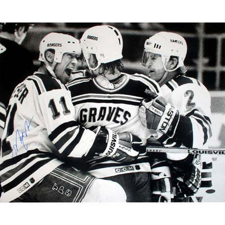 Mark Messier Autographed With Adam Graves & Brian Leetch 16" x 20" Photograph