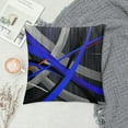 thumbnail image 2 of Nawypu Geometric Circle Pillow Cover Blue Gray Black Lines Graffiti Decor Cushion Cover for Car Couch Sofa Modern Abstract Simple Style Cushion Case for Teens Men Adults Single Set, 2 of 5