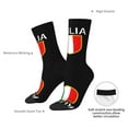 thumbnail image 6 of Women'S Novelty Funny Crew Socks Men'S Italia Italian Flag Italy Design Socks, 6 of 7