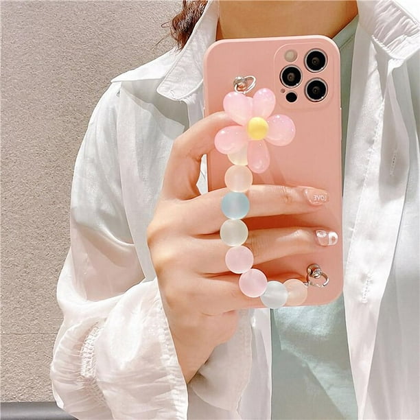 Funda de teléfono suave con cadena de pulsera de flores para Samsung Galaxy, funda de pulsera para Samsung Galaxy A23, A13, A73, A53, A33, A03, S22 Ultra Plus qiuyongming unisex