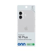 onn Protective Gel Phone Case for iPhone 16 Plus - Clear