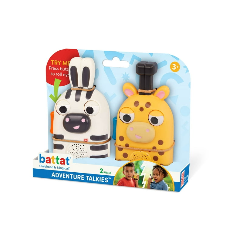 Battat Adventure Talkies Zebra Giraffe Kids Walkie Talkies
