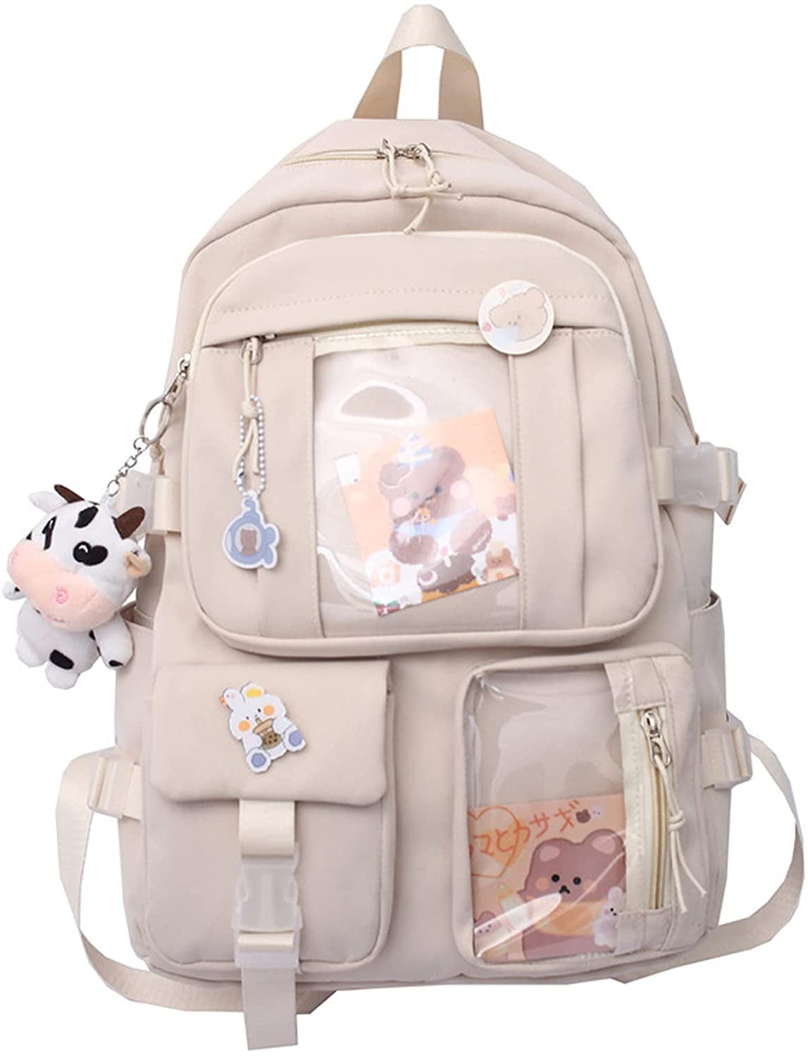 Buy Asge Kawaii Backpack with Cute Pin Accessories Plush Pendant for
