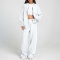 thumbnail image 2 of SGMVNU Womens Sweatsuits 2 Piece Set Tracksuit Jogging Suits Long Sleeve Zip up Sweatshirt and Sweatpants Jogger Sweatsuit Sets(White, M), 2 of 3