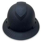 Full Brim Hard Hat Construction OSHA Hardhats, Men Women Safety Helmet, Vented, 4 Point, Custom Beguiled Blue Black Carbon Fiber Design, By ACERPAL