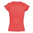 thumbnail image 2 of SOLS - Camiseta de manga corta modelo Moon con cuello en forma de V para mujer (Coral), 2 of 3