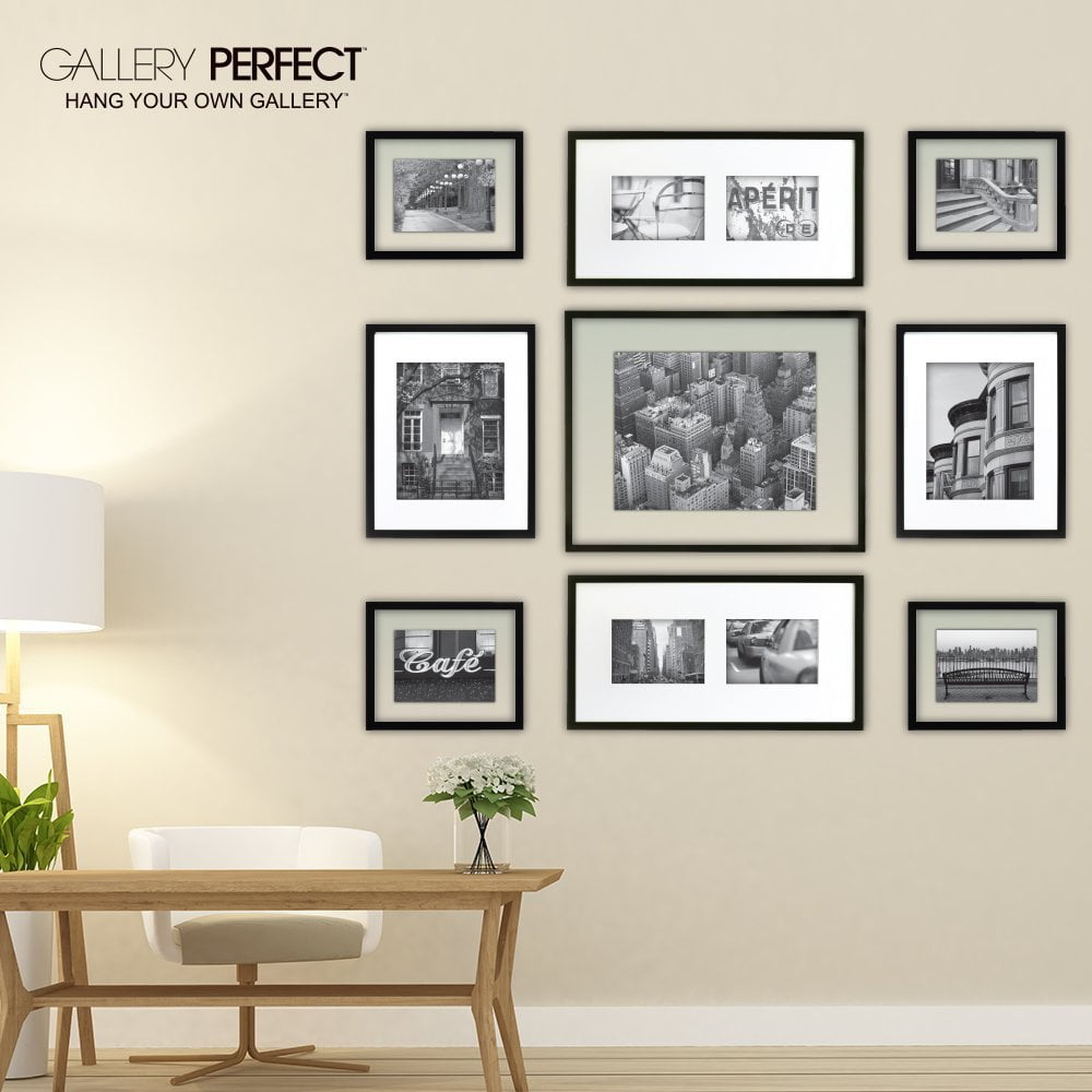 9-Piece Brushed Black 4x6 Gallery Wall Picture Frame Set + Reviews