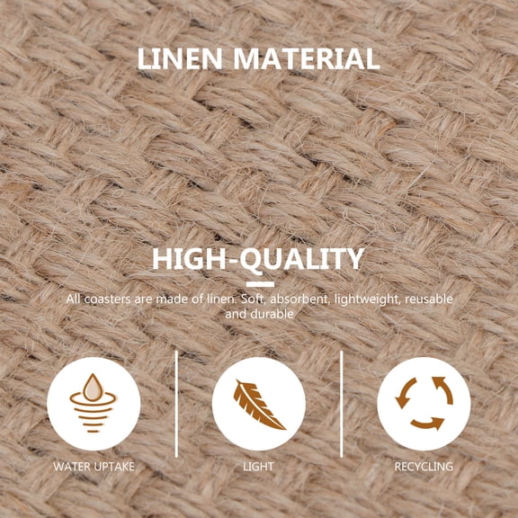 FOMIYES Set of 6 Linen Cushion Table Mats for Home Decor and Wedding Party Decoration