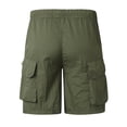 thumbnail image 4 of Men's Casual Shorts Sec Shorts Beach Wedding Men with Pockets Flashy Tie 4 8 Active Fuzzy Compression Cool for Men's Summer Fashion Thin Five Quarter Pants Solid Color Green L, 4 of 7