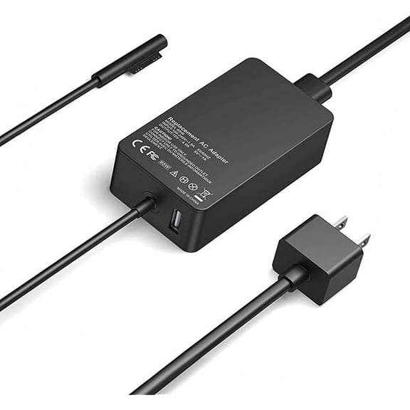 xixishop 65W Surface Pro Charger Compatible with Microsoft Model 1769 1943 1963 1800 1706 1950 1958 1951 Surface Pro 10,9, 8, 7 , 7, 6, 5, 4, 3, X Power Supply