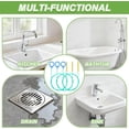 thumbnail image 7 of 3 Pieces 50 Feet Drain Snake Hair Clog Remover, Durable Flexible Drain Unblocker Tool for Bathroom Sink Shower Kitchen Drains, 7 of 7
