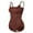 1 PCS - Coffee, variant on Cinvik Bodysuit Briefs Shaping Women Snatched Bodysuit Crew Neck Spaghetti Strap 1PCS Polyamide 2XL