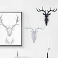 thumbnail image 3 of Deer Head Wall Hook Antler Hanger Key Coat Hat Hooks Plastic Home Decor for Living Room Bedroom Bathroom, 3 of 8