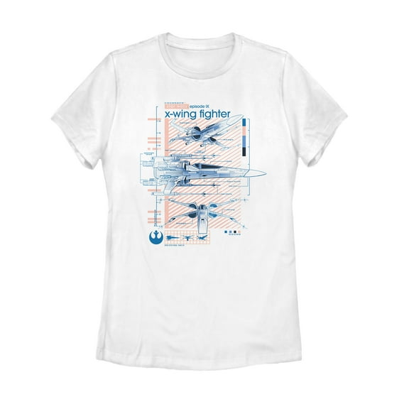 Women's Star Wars: The Rise of Skywalker X-Wing Details Graphic Tee White X Large