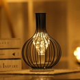 thumbnail image 1 of Bainuojia Decorative Table Lamp, Retro Table Lamp, Cage Style, Night Light, Retro, Battery Operated, Desk Lamp for Bedroom [Energy Class A] [Energy Class A] [Energy Class A], 1 of 5