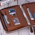 thumbnail image 4 of Professional PU Leather Padfolio Business Portfolio Holder Organizer Folder Document Storage with Zippered Closure Loose- Loop Card Slot, 4 of 7