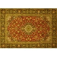 thumbnail image 1 of Ahgly Company Machine Washable Indoor Rectangle Medallion Yellow Traditional Area Rugs, 8' x 10', 1 of 4