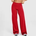thumbnail image 2 of Dweltoz Butt Lifting Leggings for Women Hidden Scrunch Tummy Control Active Yoga Pants Solid High Waisted Gym Leggings No Front Seam Fitness Booty Tights,Red M, 2 of 5