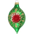 thumbnail image 4 of Glass Christmas Tree Ornaments - 67mm/2.63" [4 Pieces] Decorated Balls from Christmas by Krebs Seamless Hanging Holiday Decor (Traditional Colors 3.5" Onion Reflectors), 4 of 6